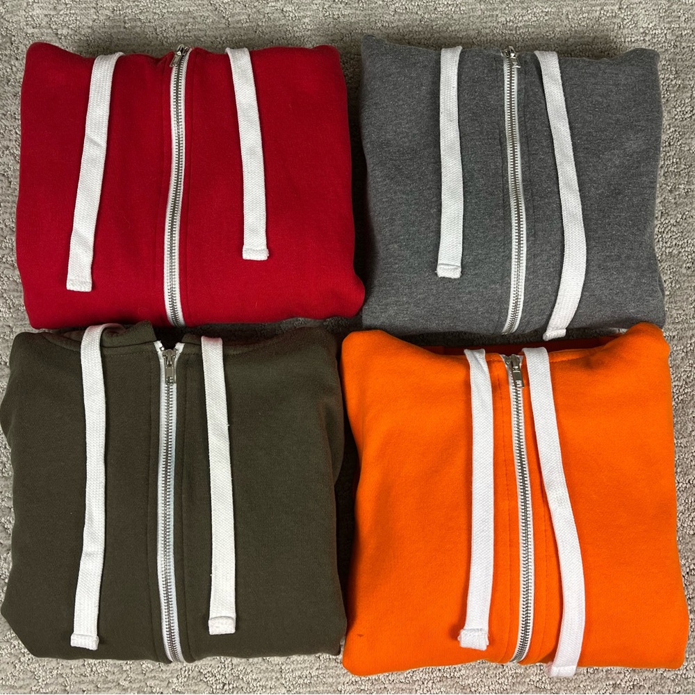 Fashion Nova Zip Up Jackets Red, Gray, Green, Orange